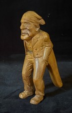 STANDING MAN WITH HANDS IN POCKETS NUTCRACKER Antique Swiss Black Forest 1930- 6