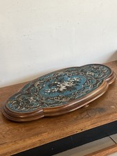 Antique Victorian Beadwork Stand Tray Trivet