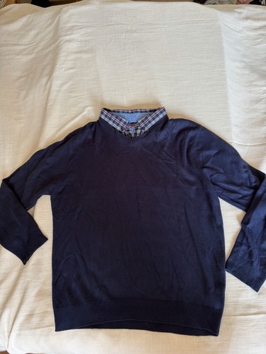 Navy mock shirt jumper size - mock,
