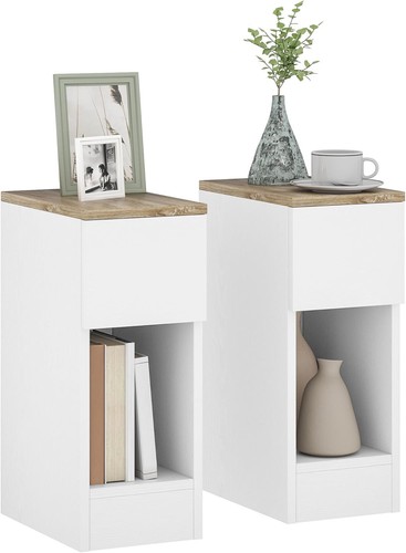 Bedside cabinets white oak - x2,