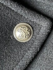 23mm metal Military Buttons (36 Ligne) in Antique silver - 6 pack 