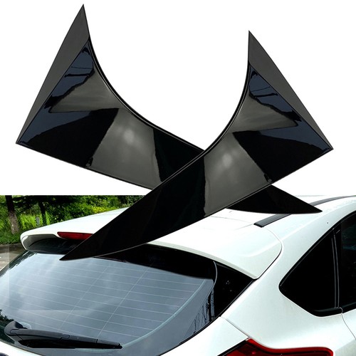 Black rear window spoiler - rear, side