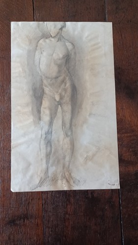 Antique pencil drawing - pencil,