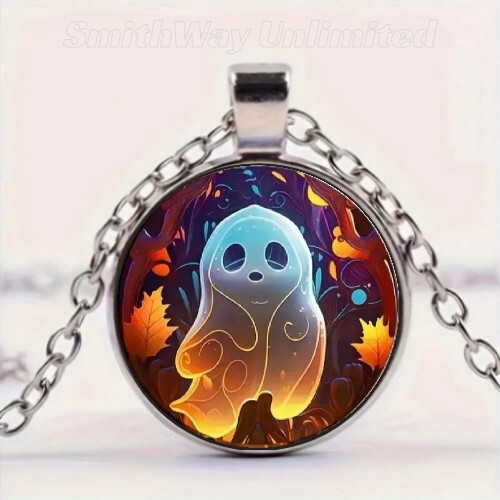 Halloween ghost pattern round - pattern,