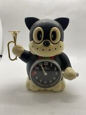 Rhythm Norakuro Alarm Clock Japanese Black Dog Anime Vntage Very Rare