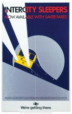 Vintage Intercity Sleepers Art Print Railway Travel Poster A1/A2/A3/A4