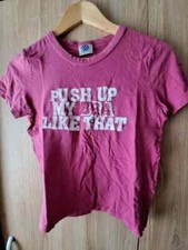 P!nk I'm Not Dead Stupid Girls Promo fitted T Shirt Size M Pink Alecia Moore