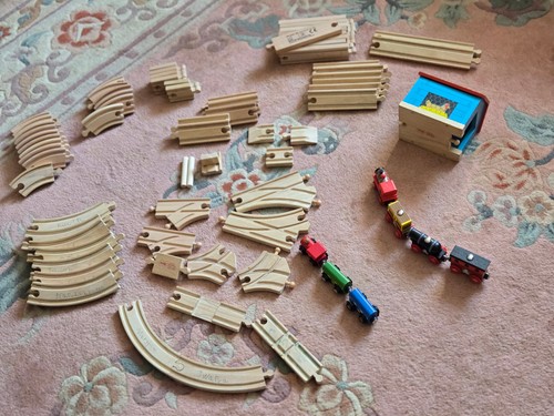 Wooden train set big - wooden,