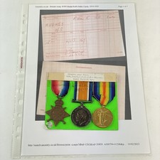 WW1 1914-15 Star Trio Medals