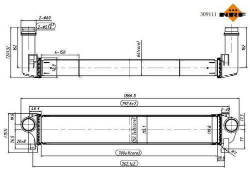 For nrf 309111 intercooler - nrf,