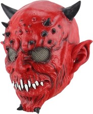 Creepy Devil Demon Latex Full Face Halloween Party Costume Accessory Mask Horror