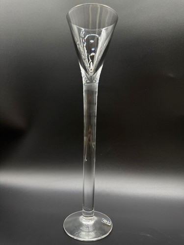Tall clear martini glass vase - glass,
