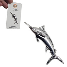 Marlin Pin Badge Pewter