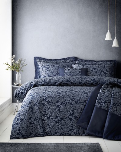 Jacquard damask floral duvet - jacquard,
