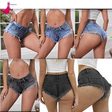 Ladies Mid Rise Cut Off Denim