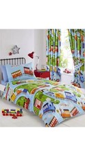 Boys double duvet set blue toy