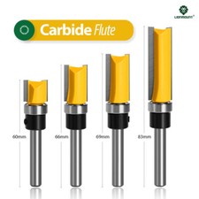 1/4  Shank Straight Flush Trim Router Bit Set Template/Pattern Cutter 1/3/4pc