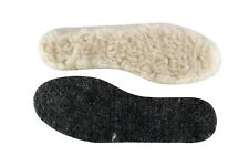 Wool Sheepskin Felt Thick Fluffy Shoes Insoles Boots Inner Soles Size 3-13