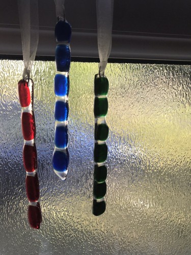 Fused glass jazzy - glass, icicle