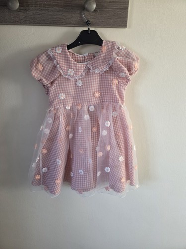 Girls age pink gingham - 3,