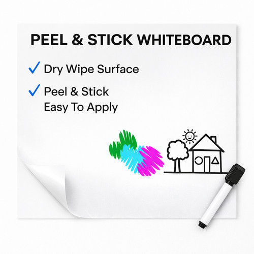 Stick whiteboard dry - dry, wipe