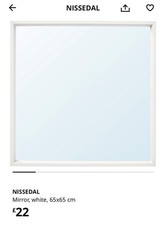 IKEA White Mirror - NISSEDAL