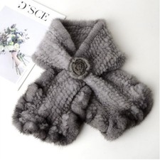 Real Mink Fur Scarf Falbala
