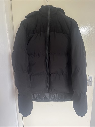 Men black puffer jacket with - men's,