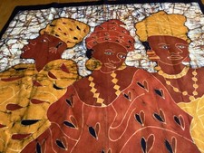 African batik wall hanging - african,