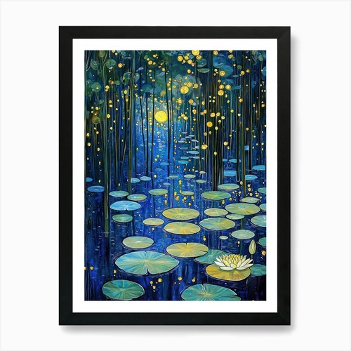Gustav klimt yellow - klimt, night