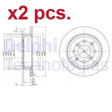 X2 PCS REAR BRAKE DISC ROTOS