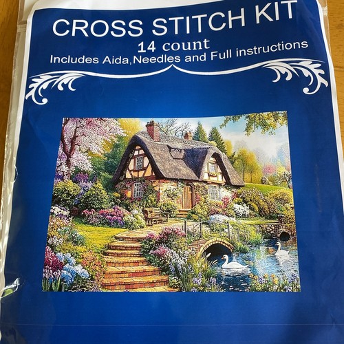 Thatched cottage house - cottage, printed