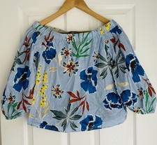 Zara Floral Bardot Top Women's