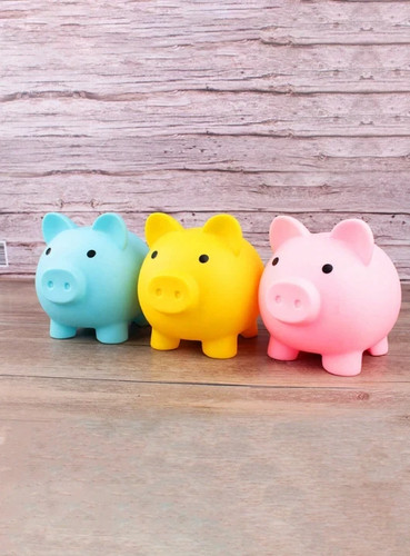 Cute piggy bank saving - cute,