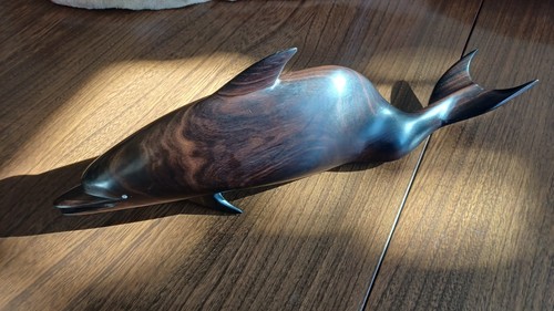 Vintage hand carved ebony - hand-carved, wood
