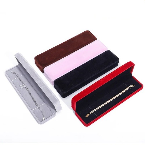 Long leather necklace box - leather,