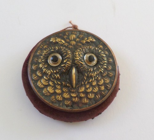 Antique owl pin cushion - antique,