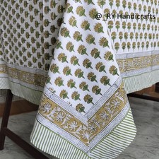 Block Print table linen Cotton table cloth custom table cover Gift For New Home