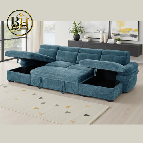 Hudson shape corner sofa bed - u,