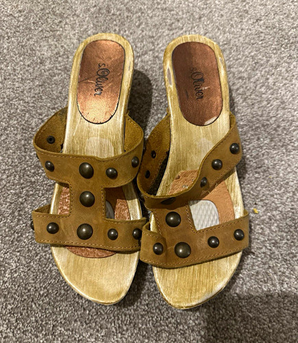 Oliver womens brown studded - womens,