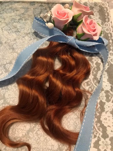 Mohair chestnut 10g curly - 10g,