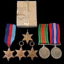 WW2 British Medal Group Later Issue Africa Italy France & Germany Star Defence