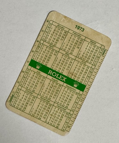Rolex 1973 1974 calendar - 1973,