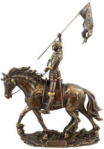 Joan arc horse back with - arc,