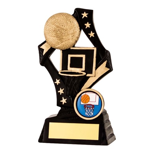 Basketball trophies black gold - black,