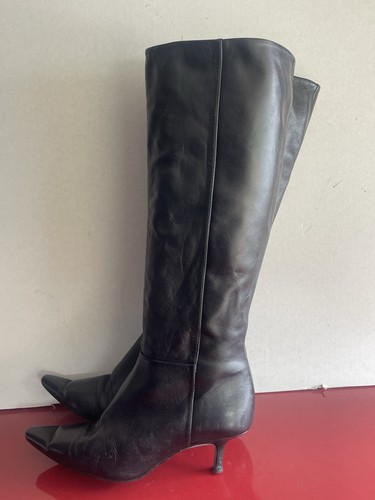 Zara women black leather - black,
