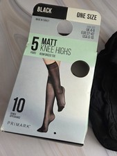 Primark Black Matt Knee Highs