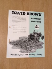 PRE USED DAVID BROWN TRACTORS PARMITER HARROWS COLOUR FARMING COLLECTORS BROCHUR