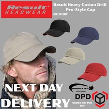 Result Heavy Cotton Drill Pro-Style Cap NEXT DAY DELIVERY