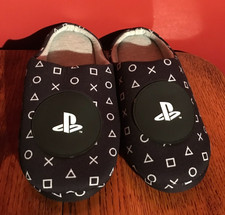 PLAYSTATION LOGO SLIPPERS MENS SIZE 9/10. NEW NO BOX. F&F
